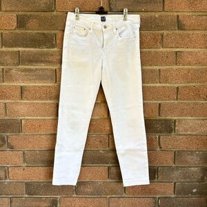 Gap Denim Classic Straight White Jeans size 26 Petite